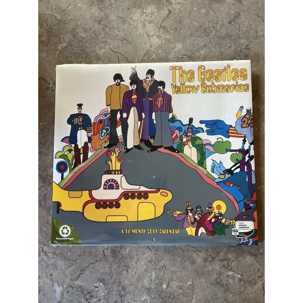 Vintage The Beatles 2010 YELLOW SUBMARINE 16 MONTH  Calendar  Sealed